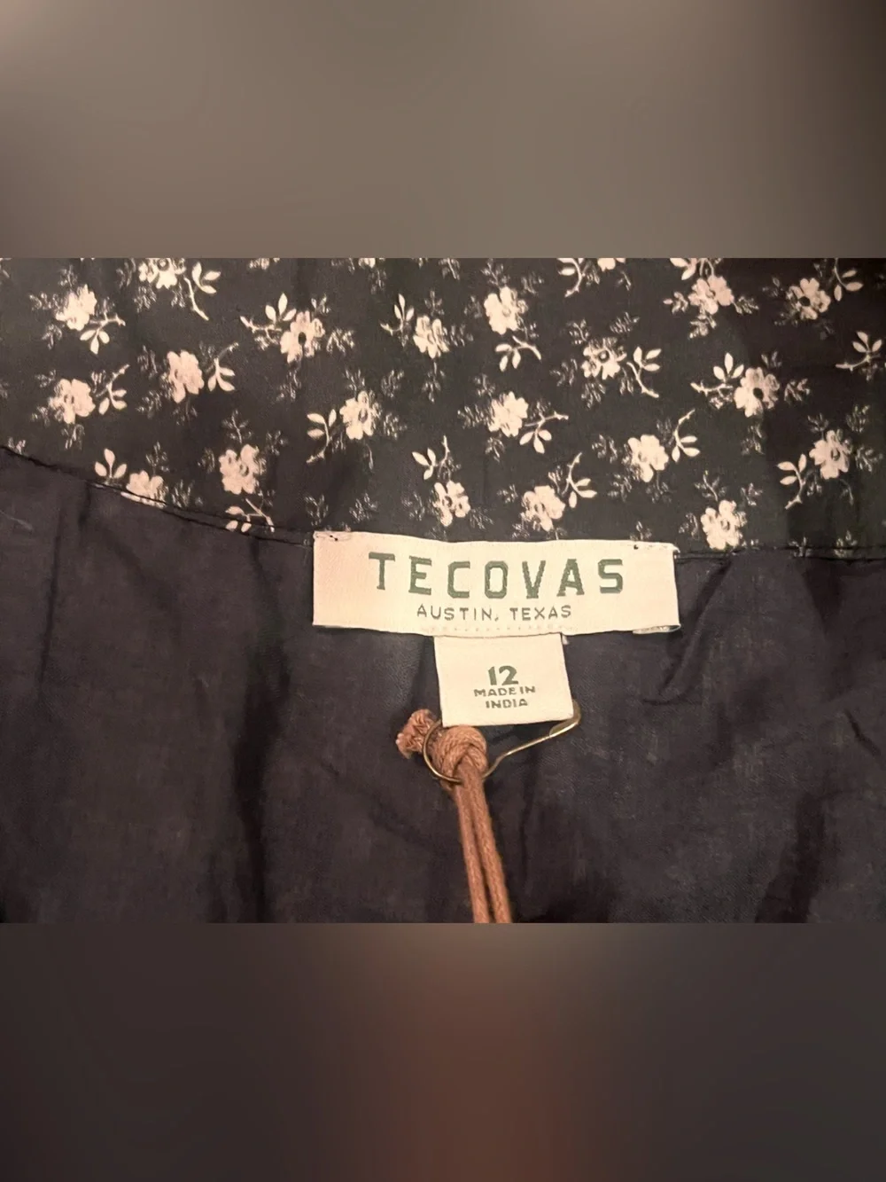 TECOVAS Custom Printed Cotton Poplin Floral Tiered Prairie Skirt 100% Cotton NEW